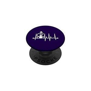 Chicha narguil&eacute; Heartbeat EKG Funny Design PopSockets PopGrip Adh&eacute;sif