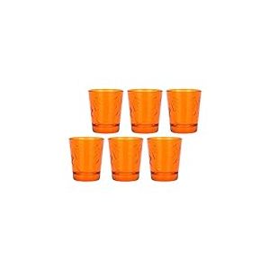 THUN - Amazon Limited Edition 2022 Lot de 6 verres en verre color&eacute; Orange