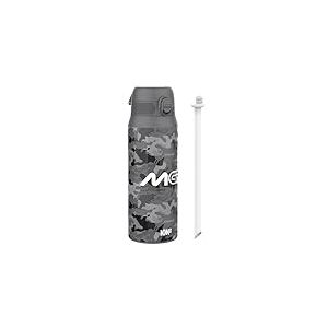 MotoGP Racing x ION8 Bouteille Thermique de Sport avec Paille Amovible, 750ml/24oz, Bouteille Isotherme Anti-fuite, Design Camouflage