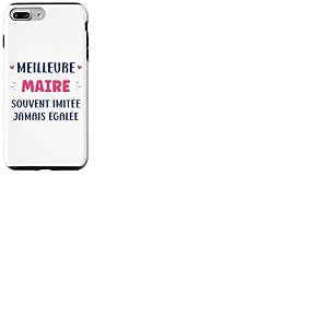 Humour d&eacute;part Maire Fille m&eacute;tier Meilleure Maire Coque pour iPhone 7 Plus/8 Plus