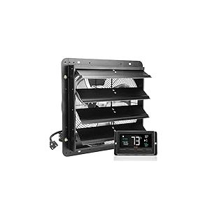 VEVOR Ventilateur d'extraction à volets, 40,9 cm avec contrôleur de température et d'humidité, extracteur d'air de grenier mural réglable à vitesse variable, 2900 m³/h, moteur EC, pour serre, garage