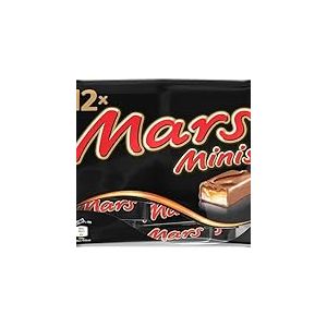 MARS - Minis barres chocolat au lait et caramel - 12 minis barres - Sachet de 227g