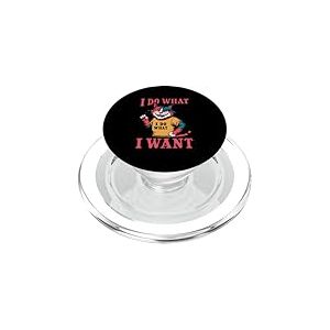 Attitude de Chat Rebelle r&eacute;tro PopSockets PopGrip pour MagSafe