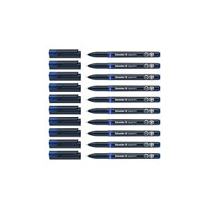 Schneider Topball 811 Stylo roller Pointe rempla&ccedil;able 0,5 mm Bleu Lot de 10