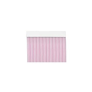 MercuryTextil P69 Rideau de Porte PVC 210 x 90 cm Transparent + Fil Rose