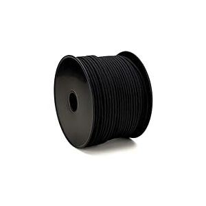 Corde tress&eacute;e Polypro Noire &Oslash; 4MM Bobine 100M - Cordage ext&eacute;rieure, Corde Bricolage, cordelette DIY, Noir