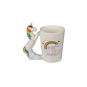 Out of the blue Tasse (Mug) Licorne/Matière : Grès/Dimensions: 13 x 12 cm