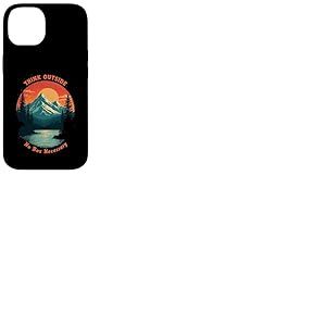 Funny Camping Hiking Think Outside No Box Necessary Coque pour iPhone 14