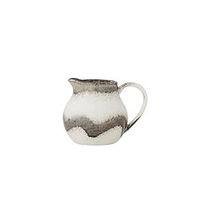 Bloomingville Paula Pot &agrave; lait en gr&egrave;s &ndash; Design d&eacute;coratif &ndash; Pot &agrave; lait parfait pour votre table de petit-d&eacute;jeuner, avec texture naturelle, 435 ml (gris)