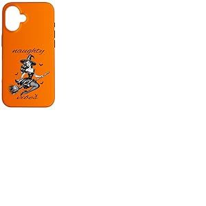 Halloween Sorcière volante Vibes Vilaines Vintage Rétro Pin Up Coque pour iPhone 16