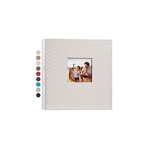 Mublalbum Album photo en cuir de 10 x 15 cm de grande capacit&eacute; avec 1 000 pochettes horizontales et verticales pour b&eacute;b&eacute;, mariage, anniversaire de mariage (blanc)