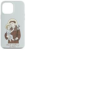Saint Antoine de Padoue avec Le Christ Enfant Patron Saint Coque pour iPhone 13 Pro Max