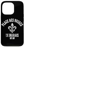 Place de Vosges Le Marais Paris Fleur de Lis vieilli Coque pour iPhone 13 Pro