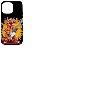 Dinosaure à bascule avec guitare électrique pour une ambiance forte Coque pour iPhone 14 Pro Max