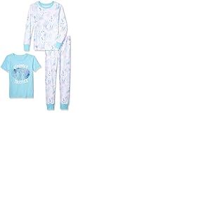 Amazon Essentials Disney | Marvel | Star Wars Ensemble de Pyjama B&eacute;b&eacute; Fille, Blanc/Bleu, la Reine des Neiges 2 - Plus Forts Ensemble, 12 mois