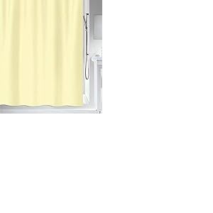 Spirella Rideau de Douche Polyester Primo 180x200cm Jaune Clair