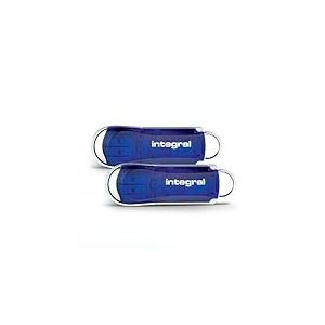 Integral 64GB pack 2 Clés USB 2.0 Courier Bleu
