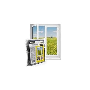 EASYmaxx Moustiquaire de fen&ecirc;tre avec Velcro | Peut &ecirc;tre d&eacute;coup&eacute;e jusqu'&agrave; 150 x 180 cm | Montage facile de la protection anti-insectes - sans percer ni visser | Bande Velcro autocollante [Noir]