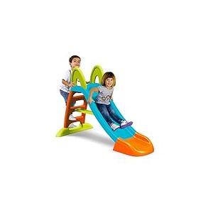 FEBER - Toboggan Aquatique Slide Plus, avec Tuyau d'Arrosage, Escalier Antid&eacute;rapant, R&eacute;sistance et Montage Facile, pour Les Enfants de 2 &agrave; 7 Ans, Famosa (FEL08000), Version Actuelle