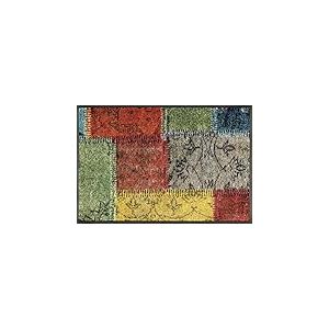 Wash+Dry Vintage Patches Tapis Del Sol, Polyamide Dos : Caoutchouc Nitrile, Multicolore, 50x75cm