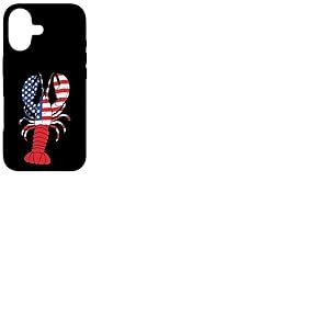 &Eacute;crevisse Homard Drapeau am&eacute;ricain &eacute;crevisses patriotiques Hommes Femmes Enfants Coque pour iPhone 17