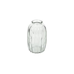 Talking Tables Vase Soliflore en Verre Transparent pour Fleurs Décoration Élégante Centre de Table Mariage Rebord de Fenêtre Fêtes Jardin Dîner d'Été Cheminée Cadeau Hauteur 12 cm