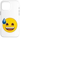 Emoji Sweat Officiel Souriant Jaune Rieur Coque pour iPhone 16 Pro Max