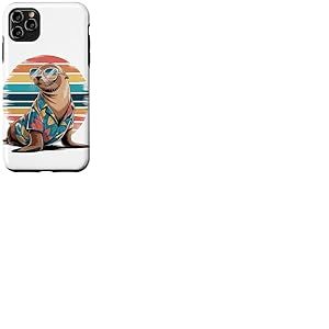 Lion de mer Lunettes Hawaï Plage Été Vacances Coque pour iPhone 11 Pro Max