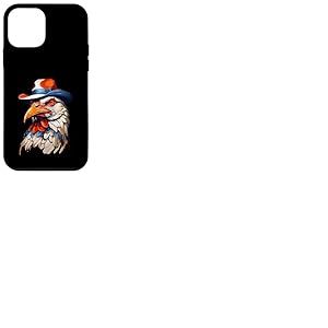 Tête de Coq Stylisée avec Chapeau en Style BD Coque pour iPhone 12 mini
