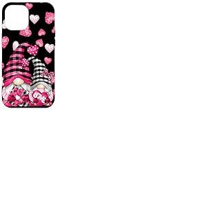 Pink Buffalo Plaid Valentines GNOME Cute Love Heart Coque pour iPhone 12 Pro Max