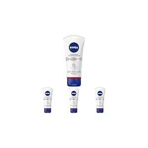 NIVEA Crème mains 3 en 1 Repair Peaux Très Sèches & Rugueuses (1 x 75 ml), soin mains hydratant formule riche et non grasse, crème hydratante réparatrice au Dexpanthenol (Lot de 4)