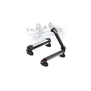 VEVOR Porte-skis sur barre de toit 465 mm, support pour planche &agrave; neige universel en aluminium avec verrou, capacit&eacute; 4 paires de skis ou 2 planches, compatible avec la plupart des barres transversales