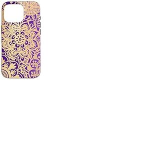 &Eacute;l&eacute;gant Motif Mandala Violet boh&egrave;me Chic Coque pour iPhone 16 Pro