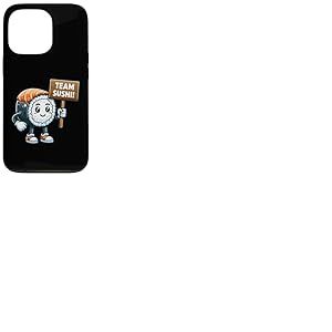 Rouleau de Sushi d'équipe, Mascotte de Poisson cru, Cuisine Japonaise Coque pour iPhone 13 Pro