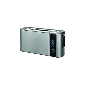 ECG St 10630 SS Grille-Pain, Acier Inoxydable, Noir/Argent