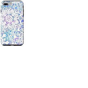 Joli Motif Mandala Pastel Roses Bleu Floral henn&eacute; Coque pour iPhone 7 Plus/8 Plus