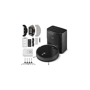 SENCOR Robot Aspirateur Laveur Puissant, Vidage Automatique, EasyClean+ Ultra Mince - Haute Performance, Autonomie Prolongée, Tous Types de Sols, Aspirateur Robot Laveur de Sol Multifonction 6485BK