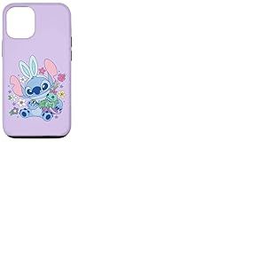 Coque pour iPhone 12/12 Pro Disney Lilo & Stitch Cute Easter Bunny Stitch and Scrump