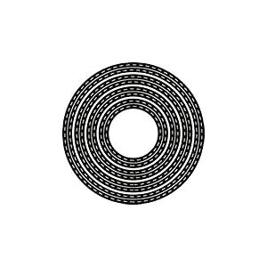 Marianne Design CR1360 Dies de D&eacute;coupe Dessin Cercle Simple Passe-Partout Acier Gris 10 x 10 x 0,3 cm