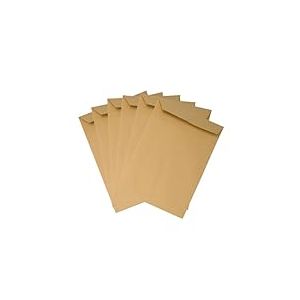 Emerson 20x pochette d'expédition DIN C4 marron 229 x 324 mm 90g grandes enveloppes sans fenêtre rabat droit enveloppes autocollantes maxi lettre A4 enveloppes grandes enveloppes lettre