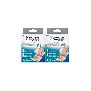 Nexcare Pansement textile universel Nexcare Flexible, 6 cm x 1 m, 1/Bo&icirc;te (Lot de 2)
