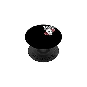 Tattoos Are Trashy Crâne Et Roses Pour Mode Alternative PopSockets PopGrip Adhésif