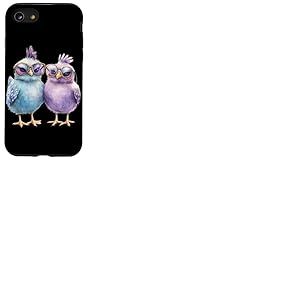 Poulet moelleux avec lunettes de soleil violet bleu lavande plume Coque pour iPhone SE (2020) / 7 / 8