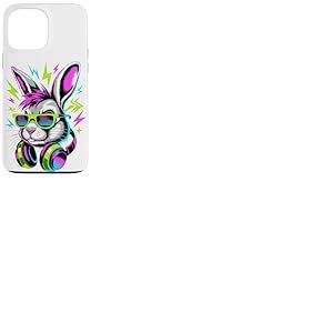 Style Époque Punk Lapin Lunettes de Soleil Lapins Coque pour iPhone 13 Pro Max