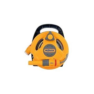 HOZELOCK - Mini D&eacute;vidoir Micro Reel 10 M : Id&eacute;al pour les Patios, Balcons et Petits Jardins, design Compact et Pratique "Click & Go", Fournis avec 1 lance d'Arrosage, Pr&ecirc;t &agrave; l'Emploi [2427 0000]