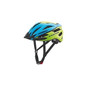 Cratoni Pacer Casque de vélo Unisexe, Bleu/Citron Vert Mat, XS-S