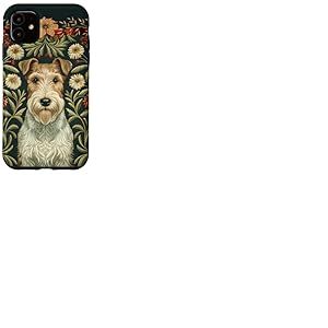 Fox Terrier en Fil de Fer &agrave; la William Morris Coque pour iPhone 11