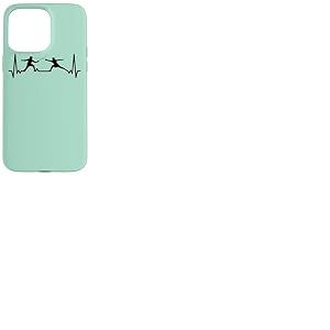 Escrimeur Jeu d'escrime Fencer sportive cardiogram Escrime Coque pour iPhone 15 Pro Max
