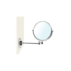 HIMRY Miroir de Maquillage, 7X Grossissement, &Oslash; 20 cm Miroir Mural, Pliable Miroir de Salle de Bain, Double Visage Miroir de Mural, Tournant Miroir de Rasage, chromage, KXD3107-7x