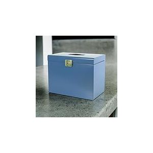 Pierre Henry Classeur m&eacute;nager en m&eacute;tal + 5 dossiers suspendus bleu distant